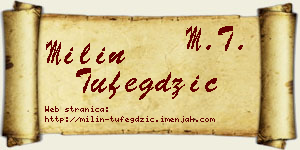 Milin Tufegdžić vizit kartica